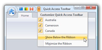 Ribbon Quick Access Toolbar